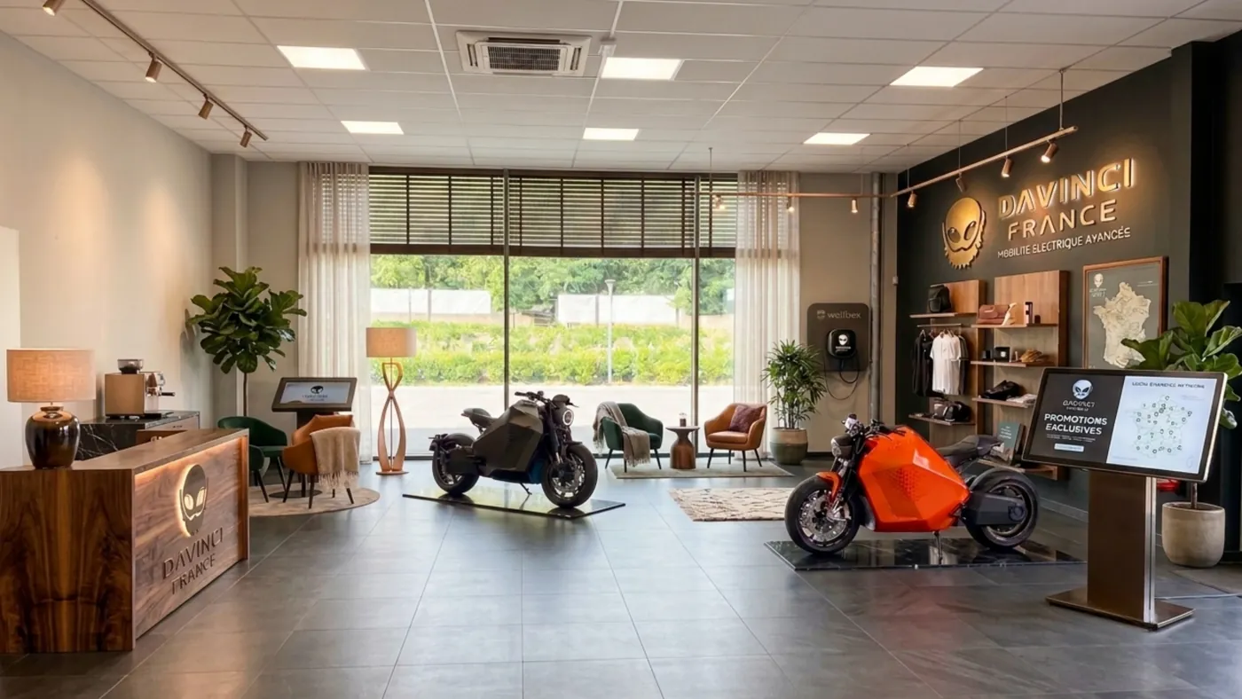 Projet d’espace d’accueil du showroom DaVinci France avec deux DC100